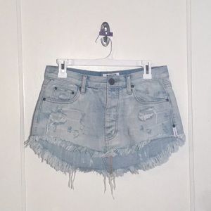One x One Teaspoon Mini Junkyard denim skirt
